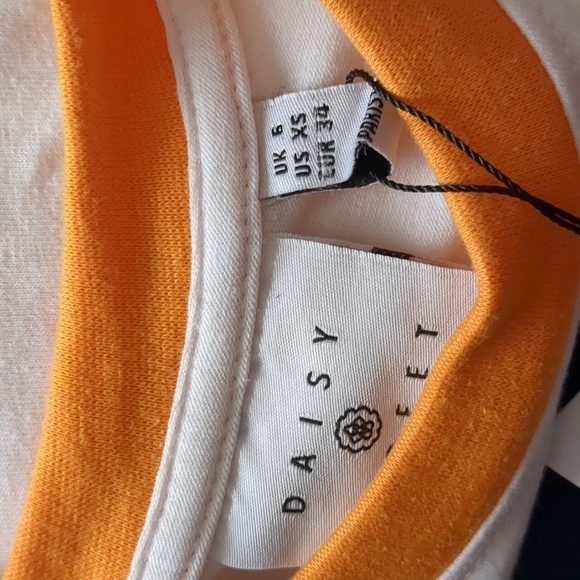 Daisy Street Dolls Kill White Cropped Butterfly Embroidery Baby Tee size XS - Picture 4 of 6